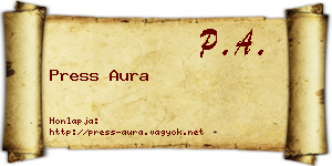 Press Aura névjegykártya